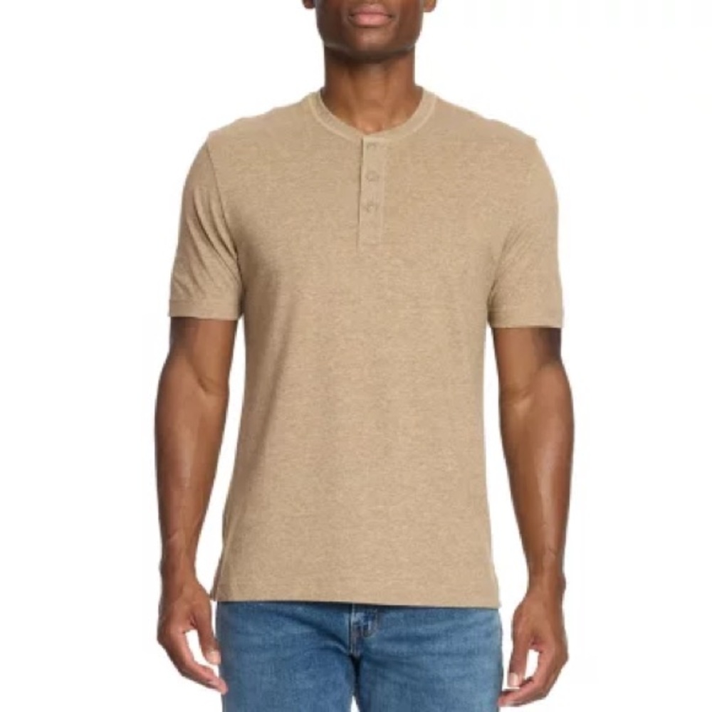 New Mens Beige Short Sleeve Tee Relaxed Fit Size XL WP Weatherproof